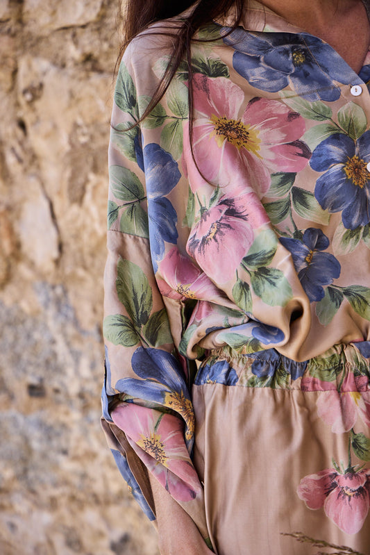 Emme Flower Pants | Frappe Leggings Black Colour