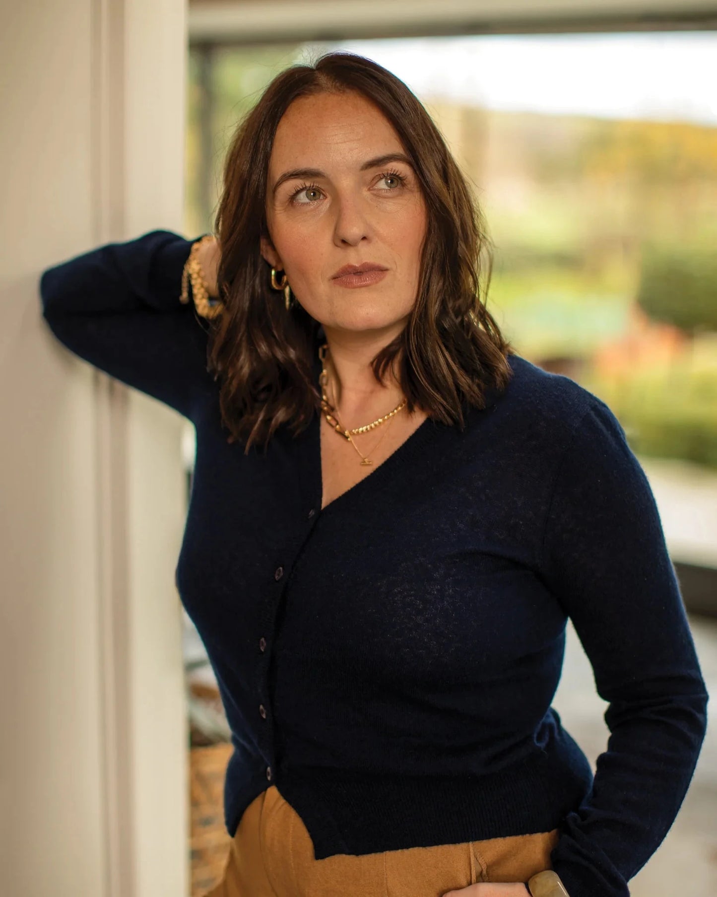 Estelle Cardigan | Navy Cardigan Chalk