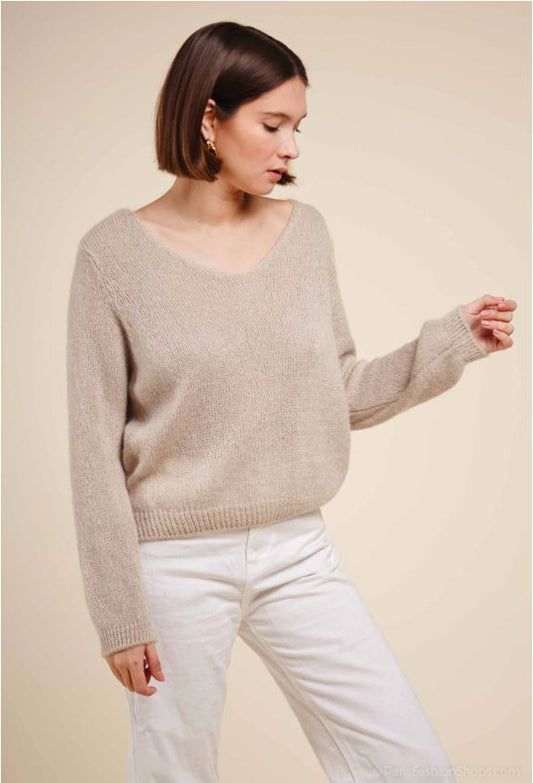 Eve V Neck Jumper | 9 Colours Knitwear Parisienne Collection