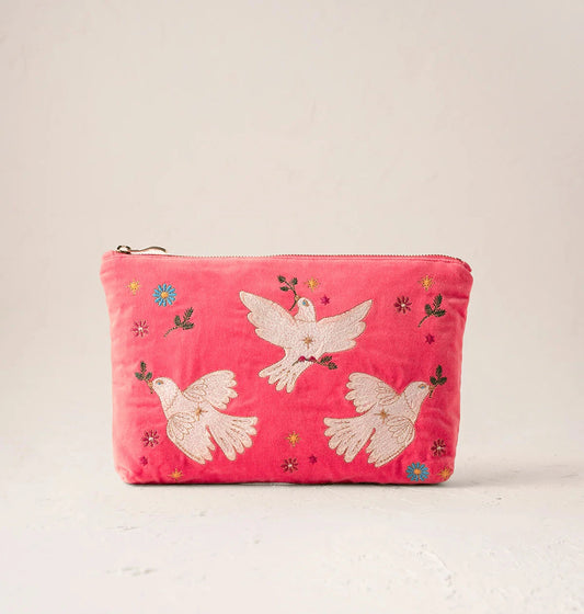 Everyday Pouch | Doves of Peace | Spiced Coral Purse Elizabeth Scarlett