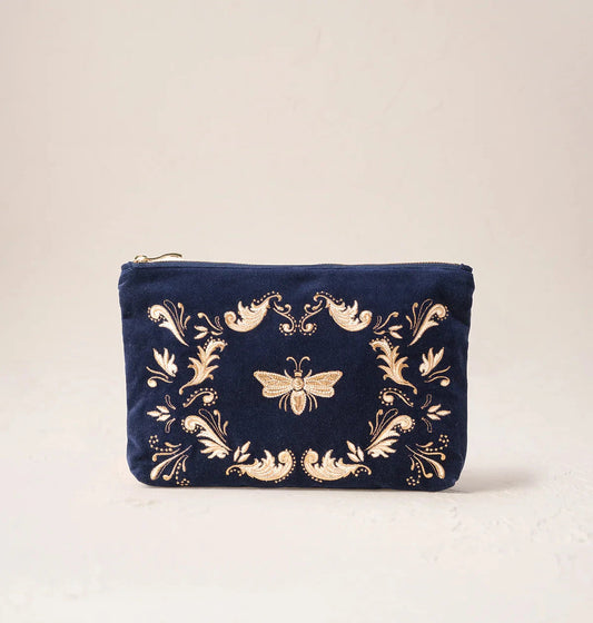 Everyday Pouch | Provençal Bee | Navy Purse Elizabeth Scarlett
