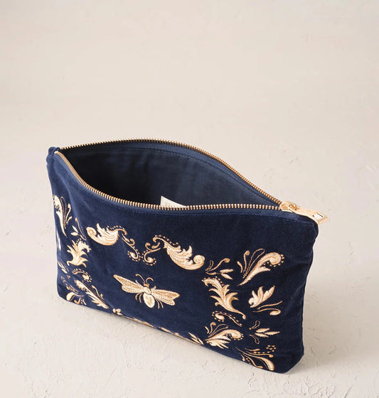 Everyday Pouch | Provençal Bee | Navy Purse Elizabeth Scarlett