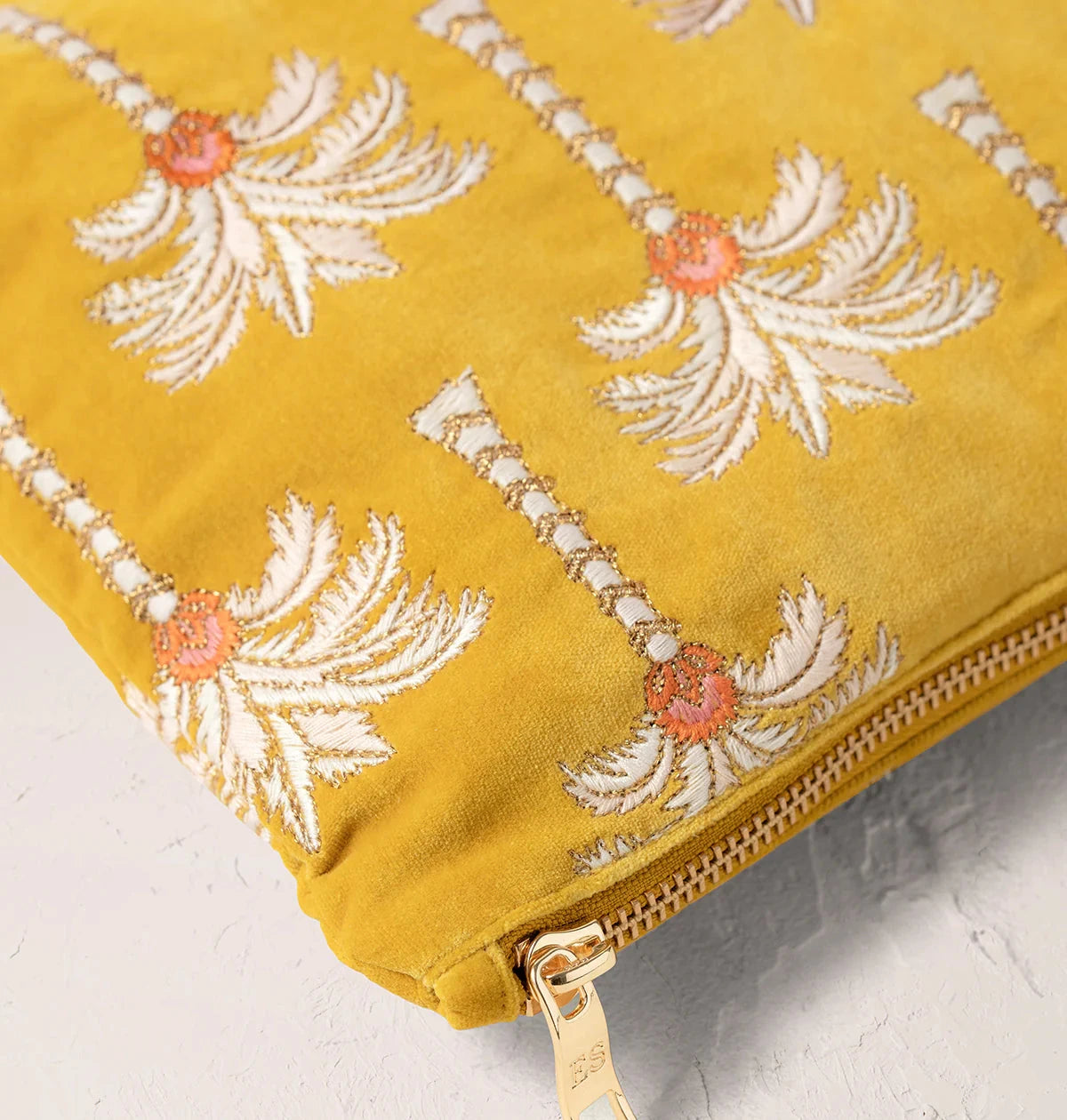 Everyday Pouch | Sunrise Palms | Gold Yellow Purse Elizabeth Scarlett