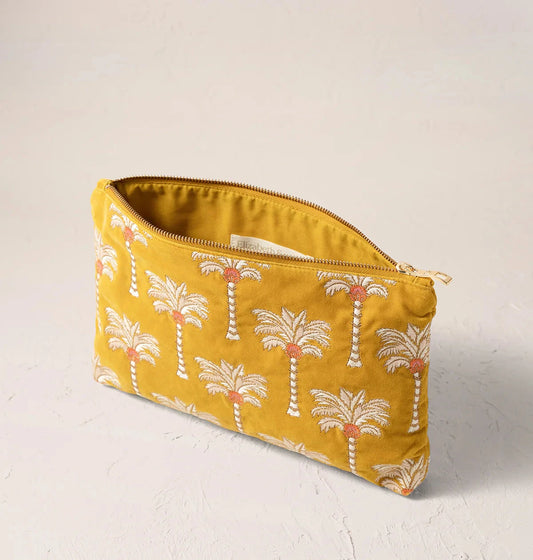 Everyday Pouch | Sunrise Palms | Gold Yellow Purse Elizabeth Scarlett