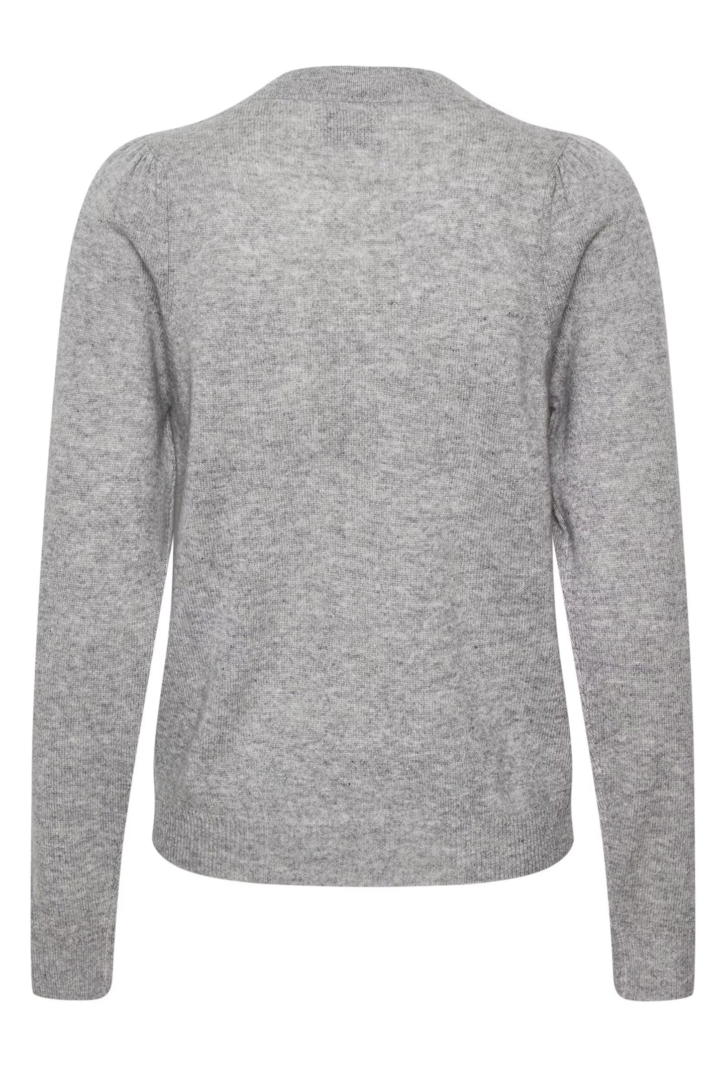 Evina Cashmere Knit | Grey Melange Pullover Part Two