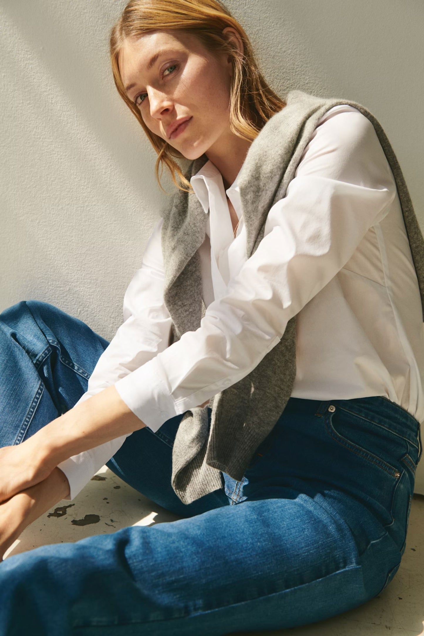 Evina Cashmere Knit | Grey Melange Pullover Part Two