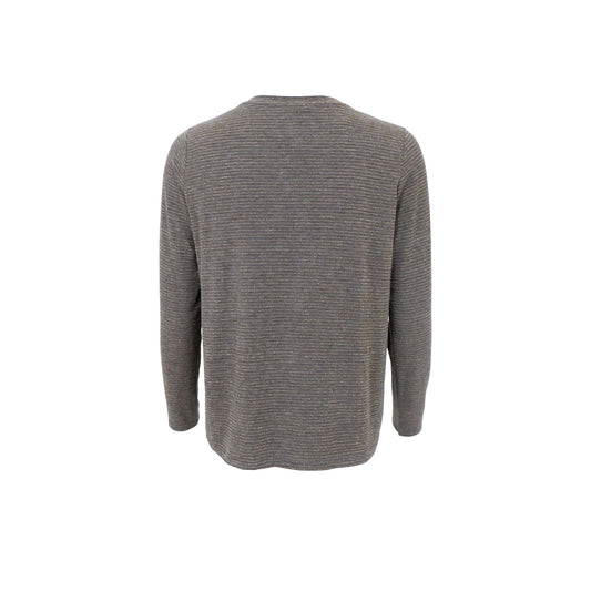 Faye Loose Tee | Grey Stripe Shirts & Tops Black Colour