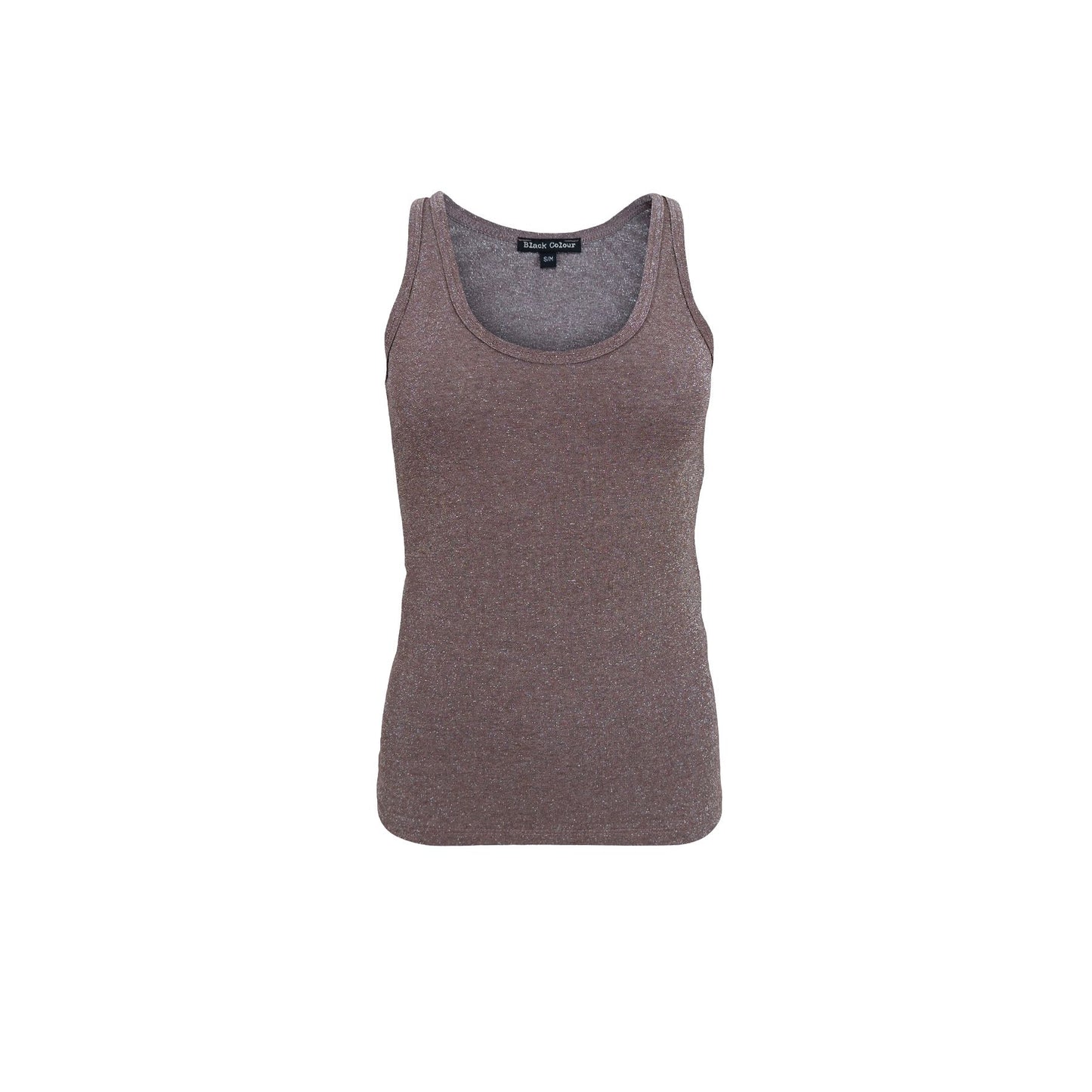 Faye Lurex Top | Taupe Shirts & Tops Black Colour