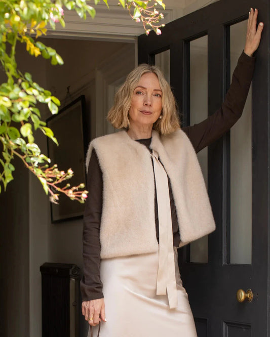 Felicity Gilet | Bone White Gilet Chalk