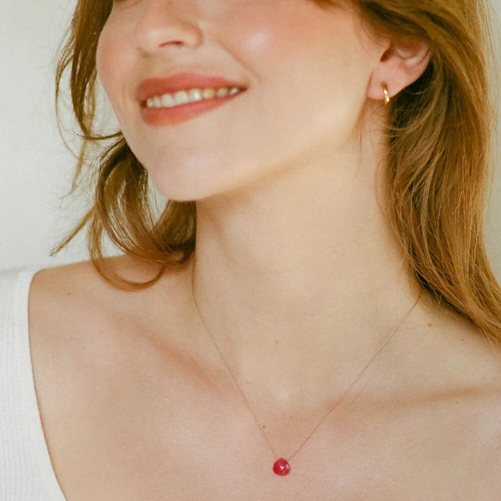 Fine Cord Necklace | July | Ruby Necklaces Wanderlust Life