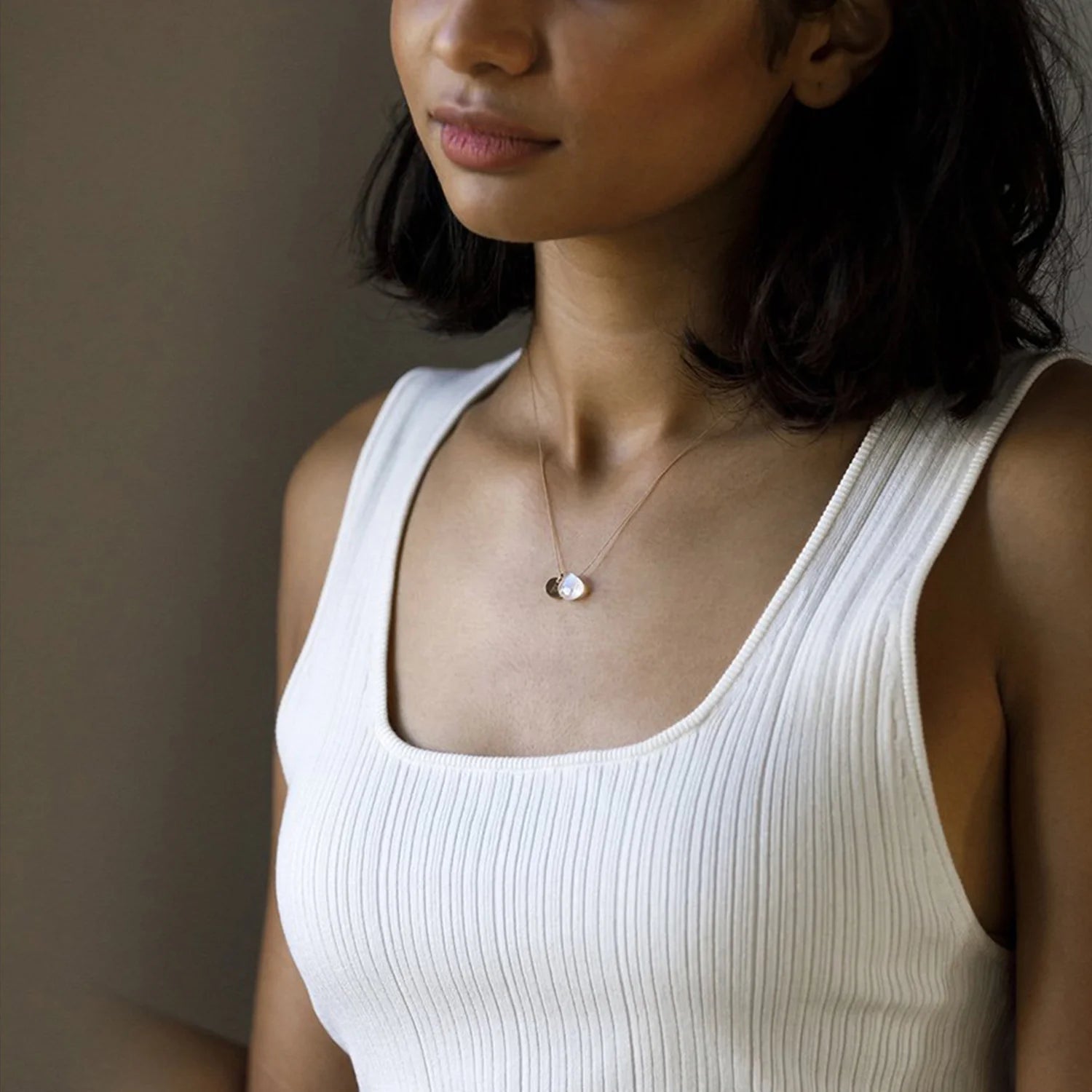 Fine Cord Necklace | Rainbow Moonstone Necklaces Wanderlust Life