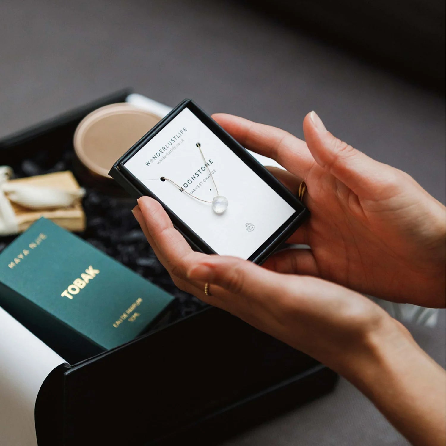 Fine Cord Necklace | Rainbow Moonstone Necklaces Wanderlust Life