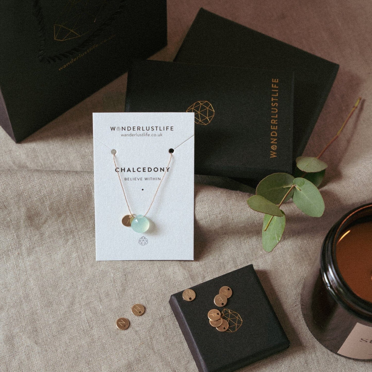 Fine Cord Necklace | Sea Glass Chalcedony Necklaces Wanderlust Life