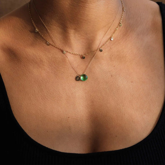Fine Cord Necklace | Seafoam Green Quartz Wanderlust Life