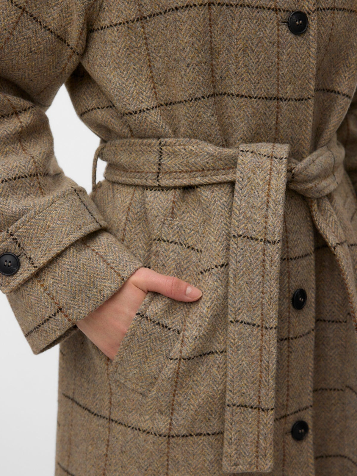 Gemma Check Coat | Light Grey Coats & Jackets Vero Moda