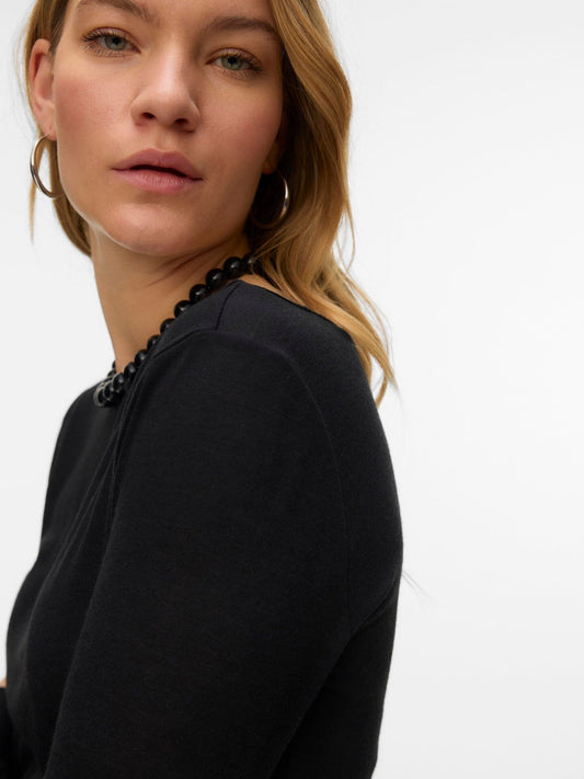 Glesha Boatneck Top | Black Shirts & Tops Aware