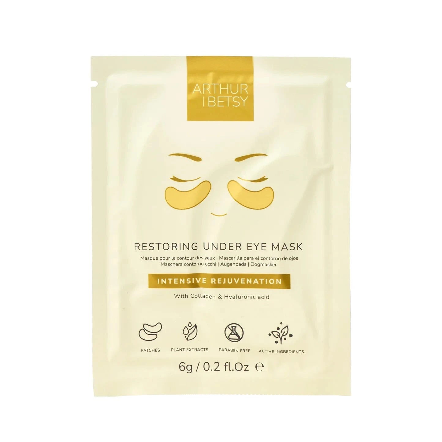 Gold Under Eye Patches | Collagen Eye Mask Arthur Betsy