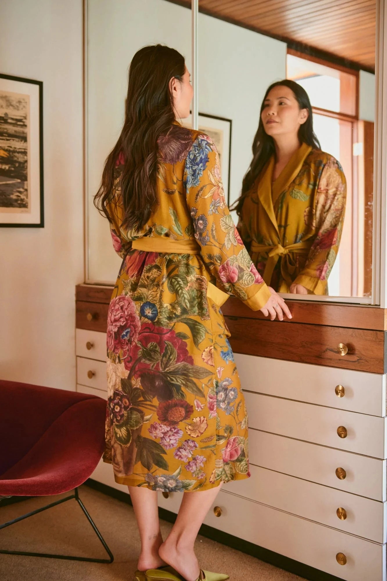Gown | Primula Gold Dressing Gown One Hundred Stars