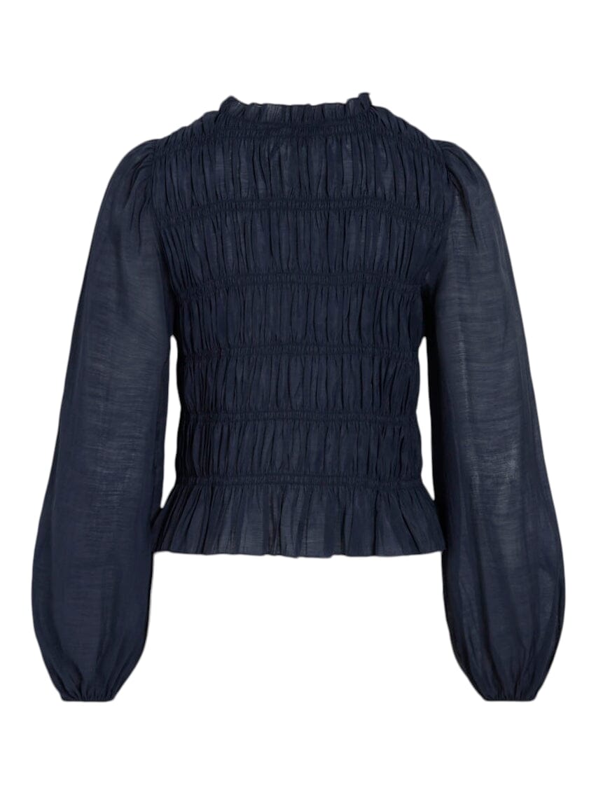 Haima Smock Top | Navy Blazer Shirts & Tops Vila Clothing