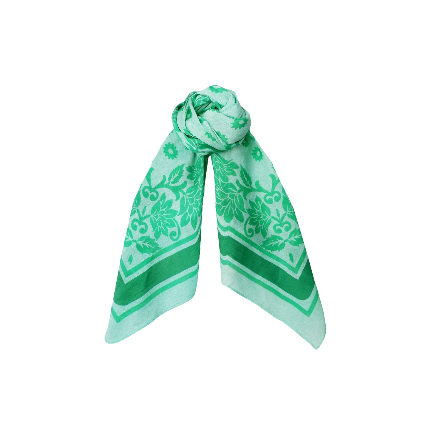 Hally Mini Scarf | Green Scarves Black Colour
