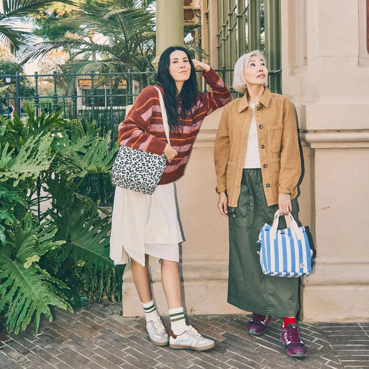 Hampstead Lunch Bag | Denim Stripe Backpacks Roka