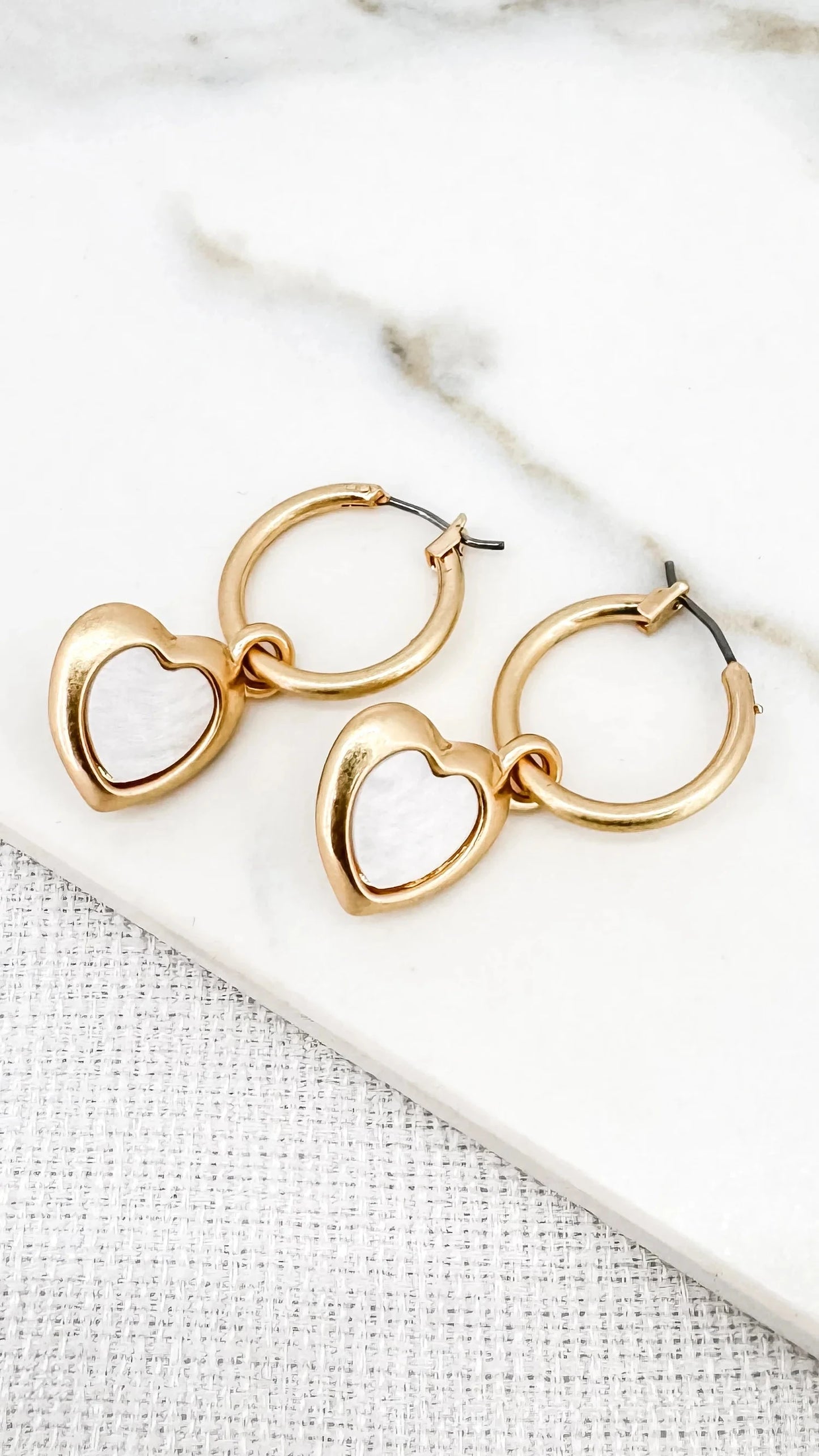 Heart Drop Earrings | Gold Earrings Envy