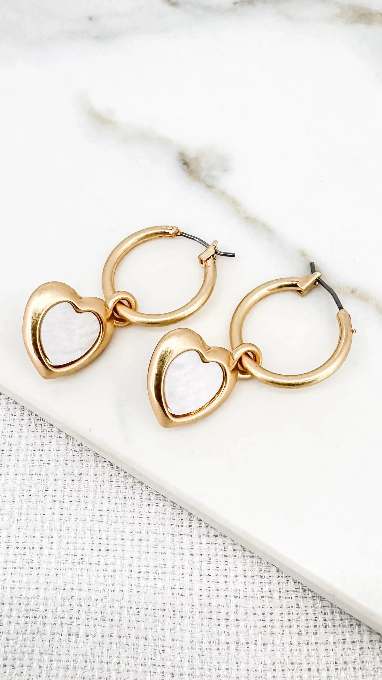 Heart Drop Earrings | Gold Earrings Envy