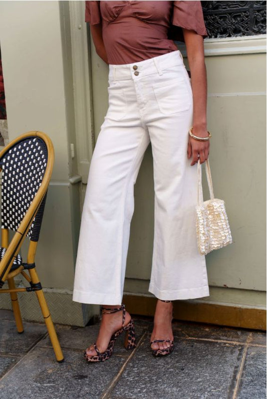 Heidi Wide Jeans | White Jeans Parisienne Collection