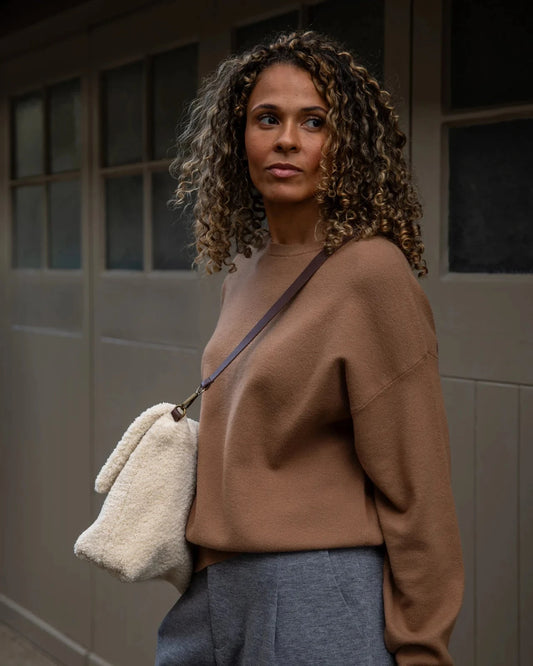 Holborn Bag | Sherpa Clutch bag Chalk