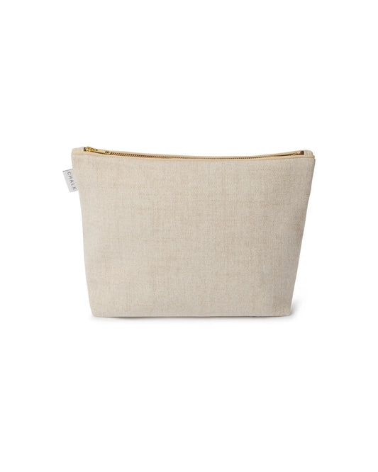 Islington Wash Bag | Brushed | Oyster Make up Bag Chalk