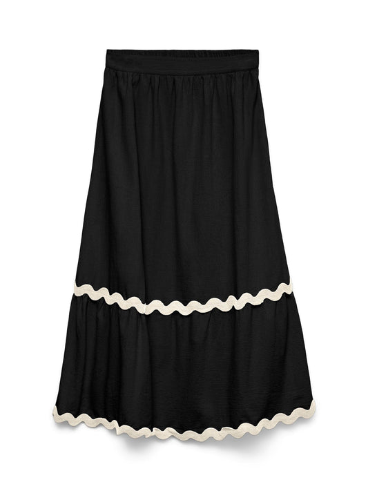 Jenna Skirt | Black/Birch Skirt Vero Moda