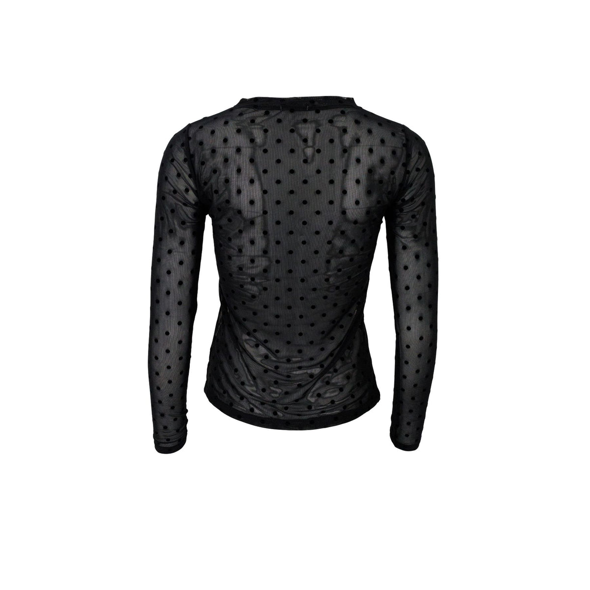 Jennie Dotted Mesh Blouse | 3 Colours Shirts & Tops Black Colour