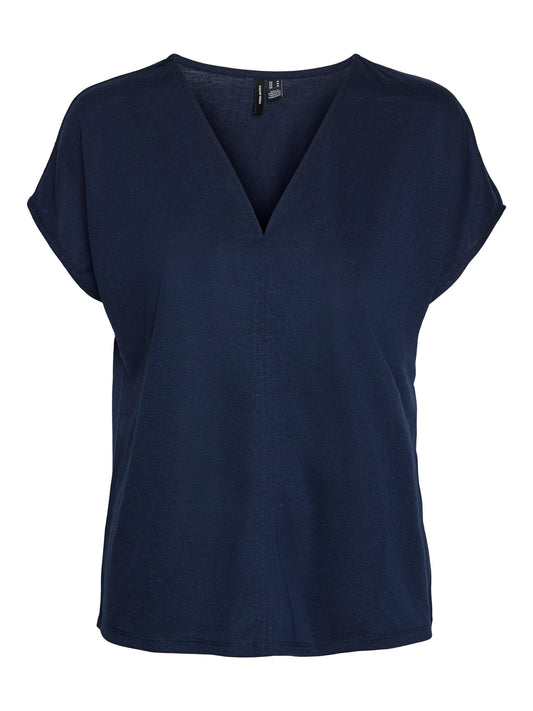 Joy Linen Top | Navy Blazer Shirts & Tops Vero Moda 
