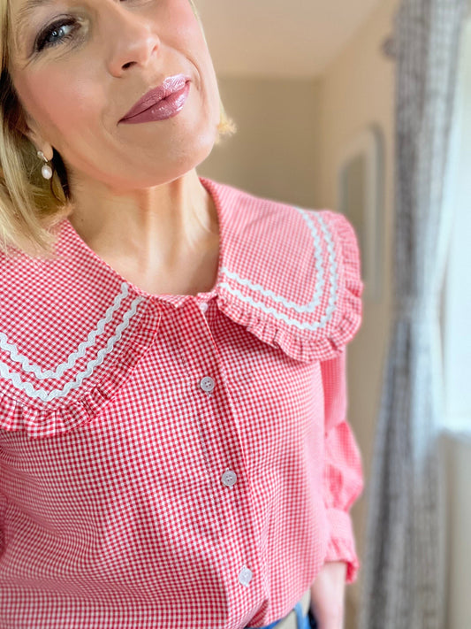 Kara Blouse | Red Blouse Parisienne Collection