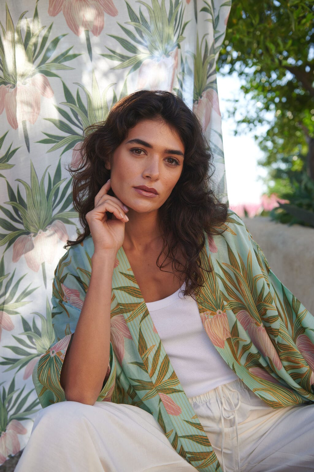 Kimono | Deco Bud | Aqua Casual Kimonos One Hundred Stars