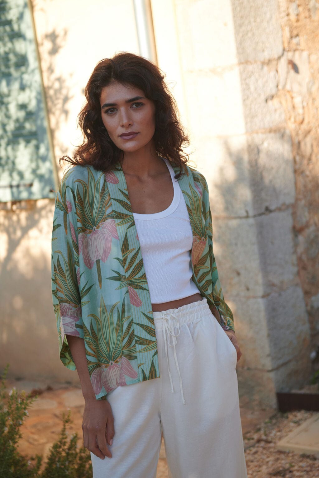 Kimono | Deco Bud | Aqua Casual Kimonos One Hundred Stars