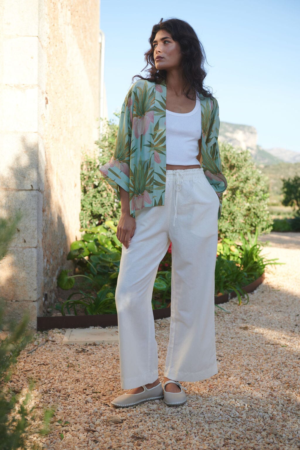 Kimono | Deco Bud | Aqua Casual Kimonos One Hundred Stars