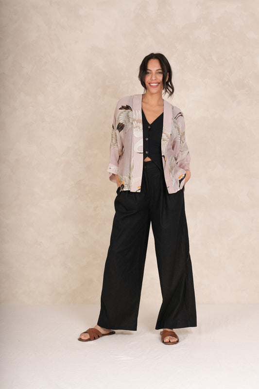 Kimono Stork | Plaster Pink Casual Kimonos One Hundred Stars