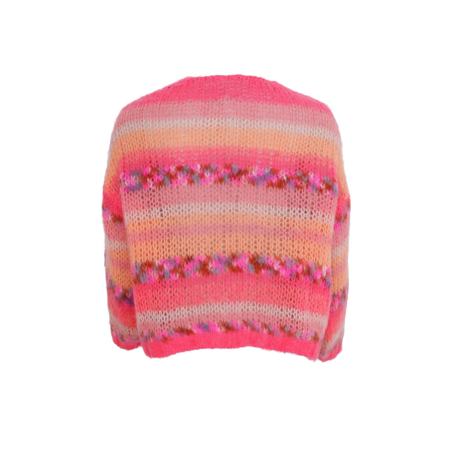 Lagoon Stripe Cardigan | Peach Multi Cardigan Black Colour