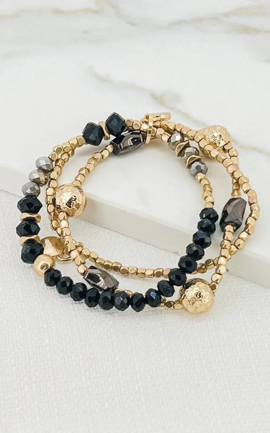 Layer Bracelet | Black/Gold Bracelets Envy