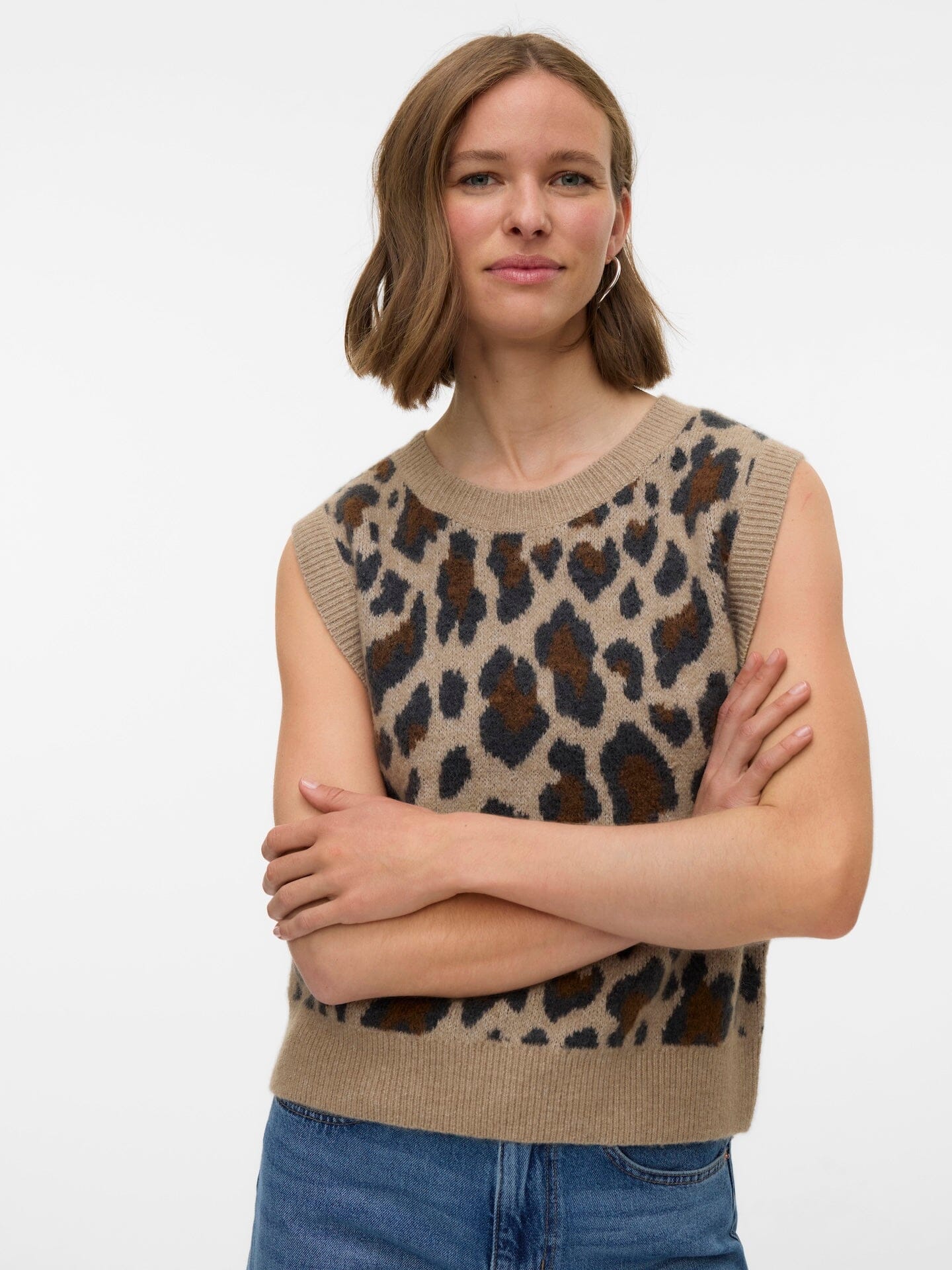 Leila Vest | Silver Mink Sweater Vero Moda