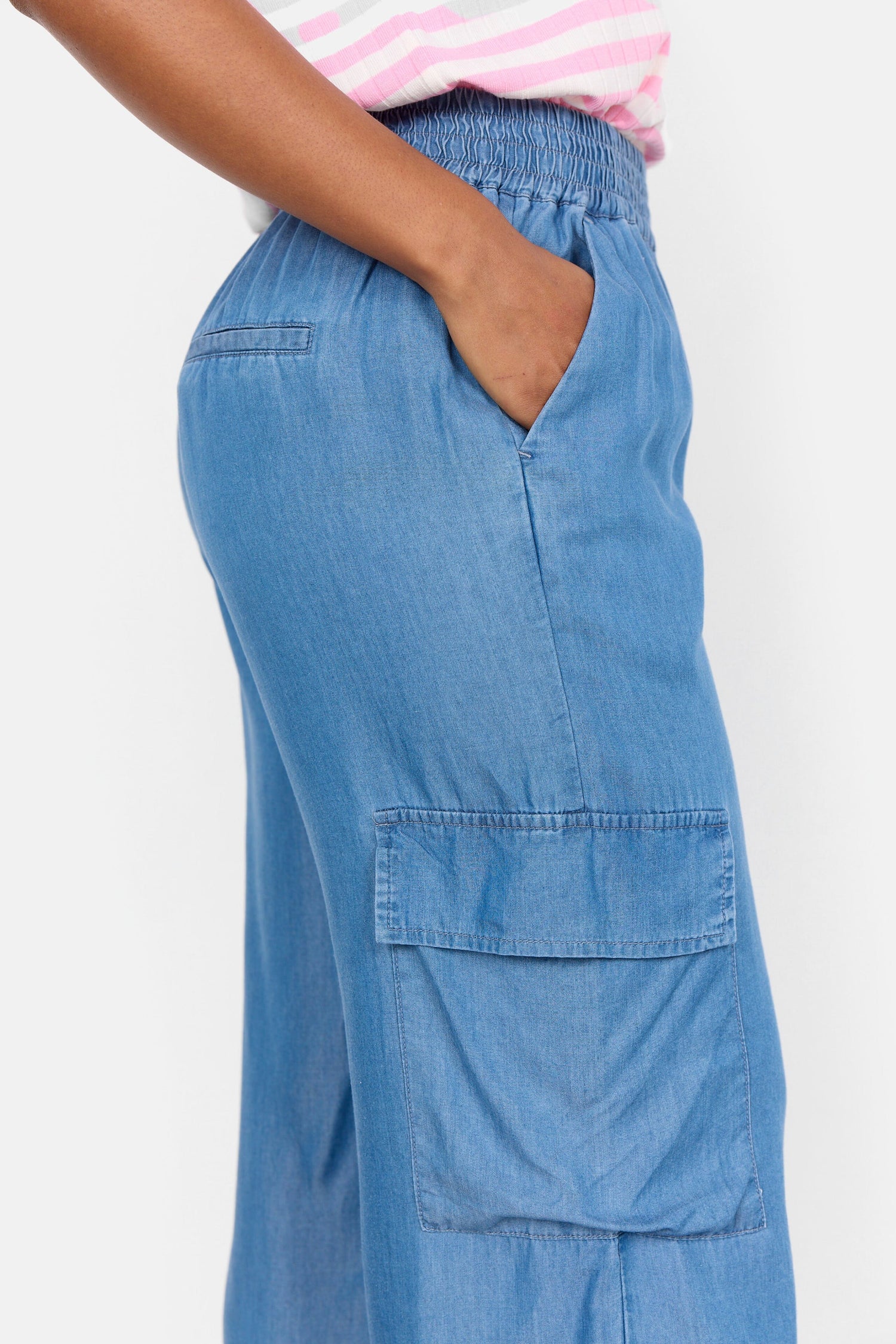 Liv Pants | Medium Blue Trousers Soya Concept 