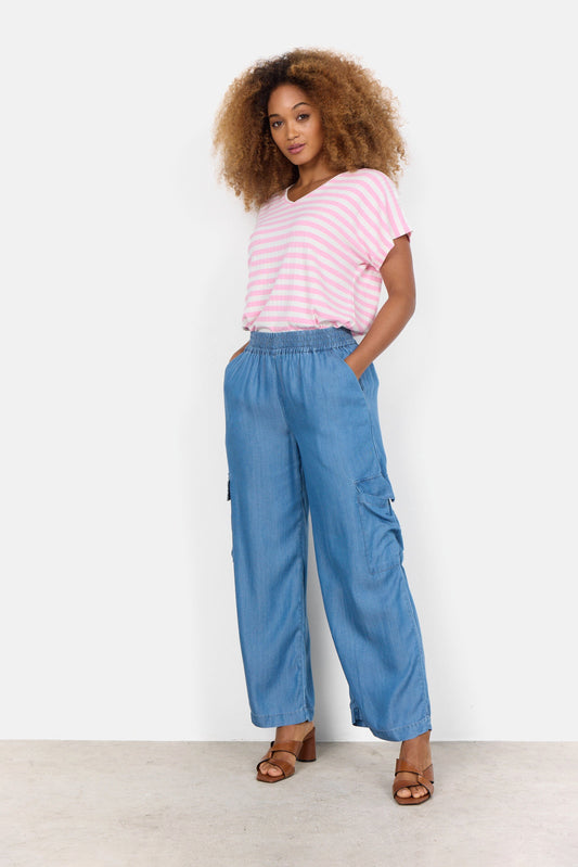 Liv Pants | Medium Blue Trousers Soya Concept 