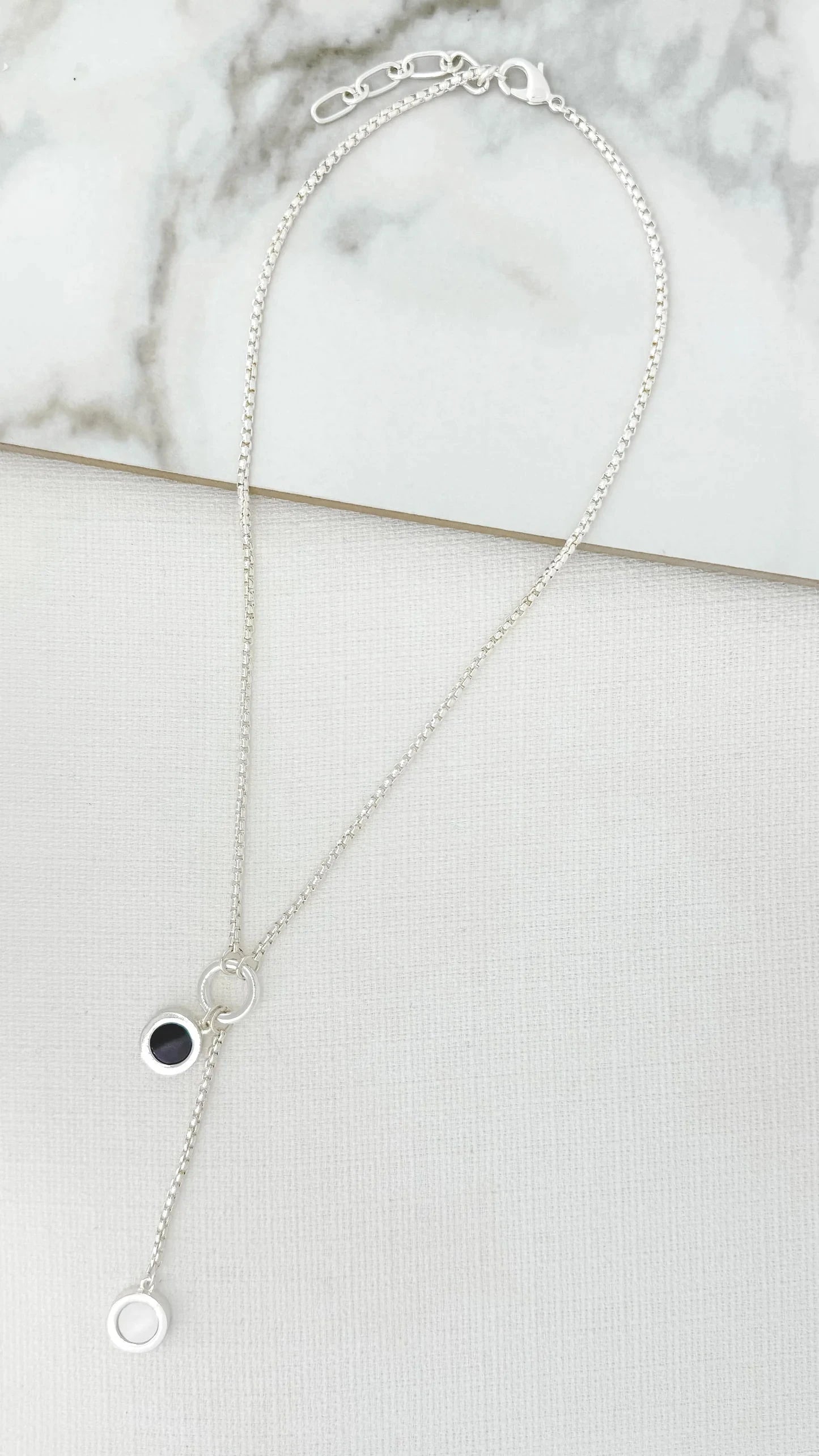 Long Circle Necklace | Silver Necklaces Envy