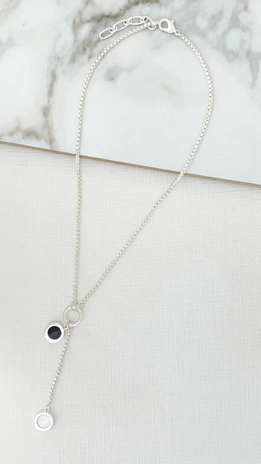 Long Circle Necklace | Silver Necklaces Envy