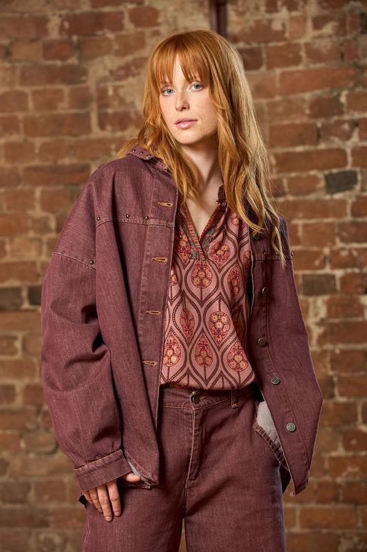 Luna Blouse | Powder Tulip Blouse Black Colour