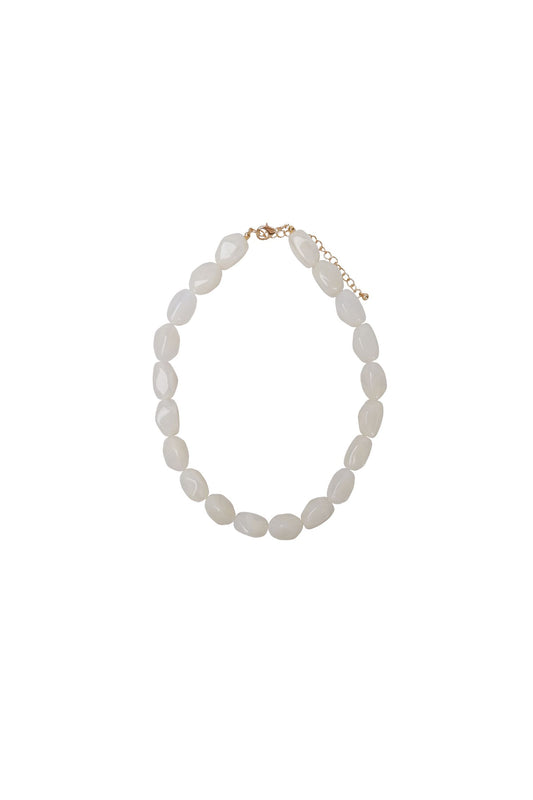 Lyon Necklace | White Necklaces Black Colour