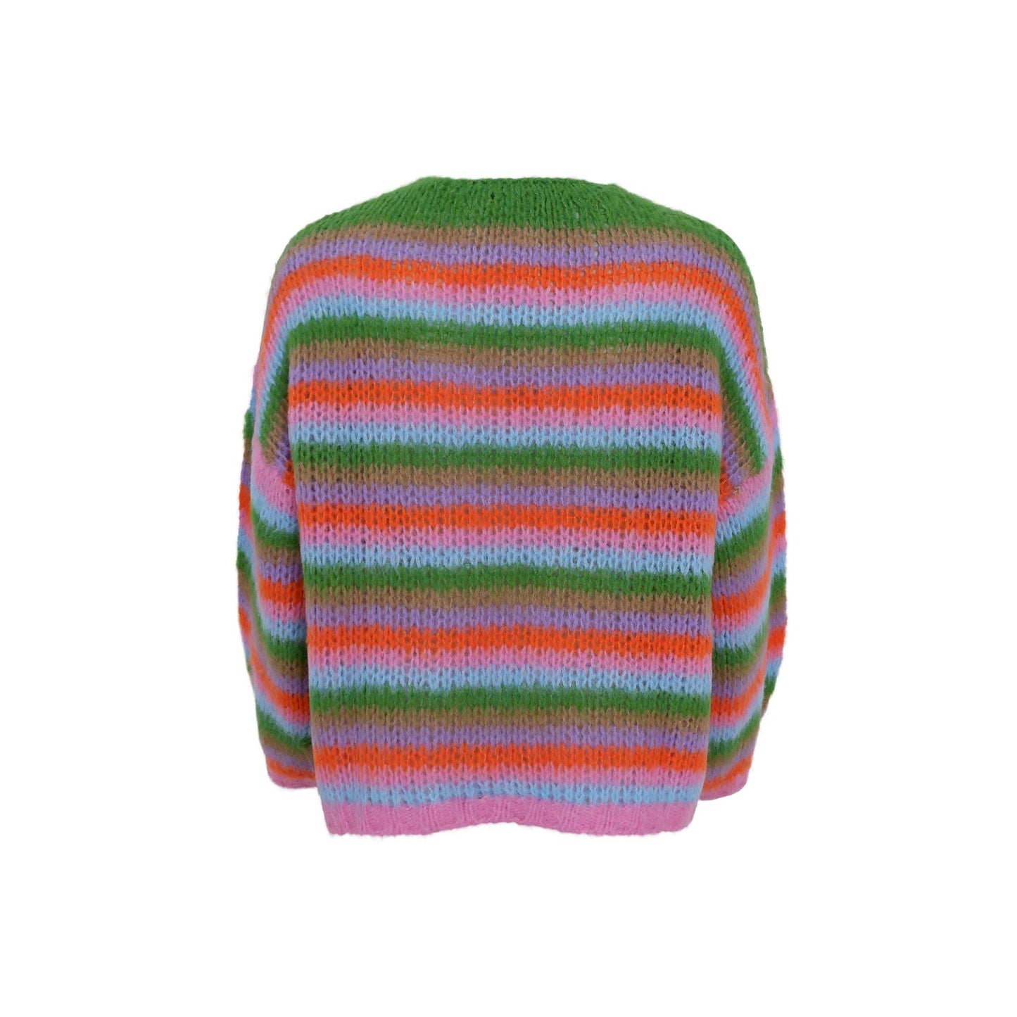 Maddy Striped Cardigan | Mix Green Cardigan Black Colour