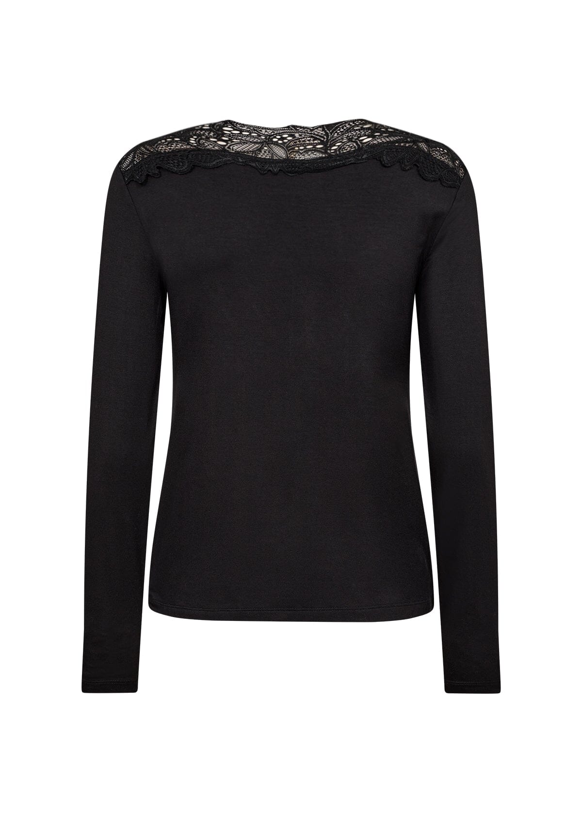 Marica Lace V Top | Black Blouse Soya Concept