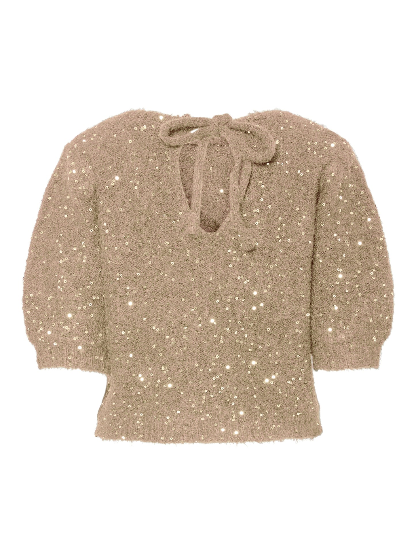 Mesva Tie Knit | Greige Knitwear Pieces